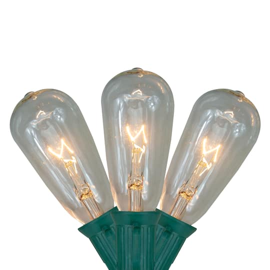 10ct. Clear Transparent Edison Patio Light Set